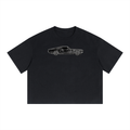 Unisex Boxy Drop Shoulder Crop T-Shirt