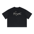 Black SCAN T-shirt featuring a full alligator X-ray skeleton graphic