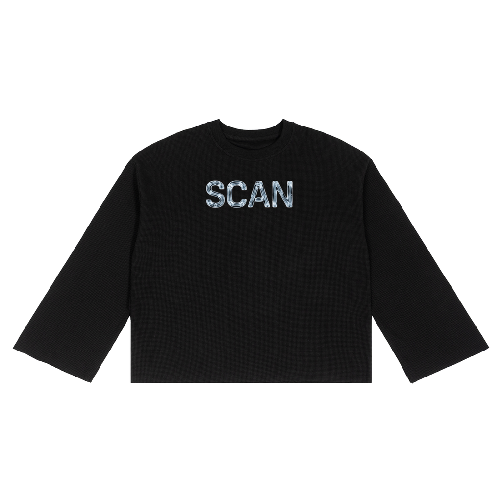 Unisex Waffle Raw Edge T-Shirt