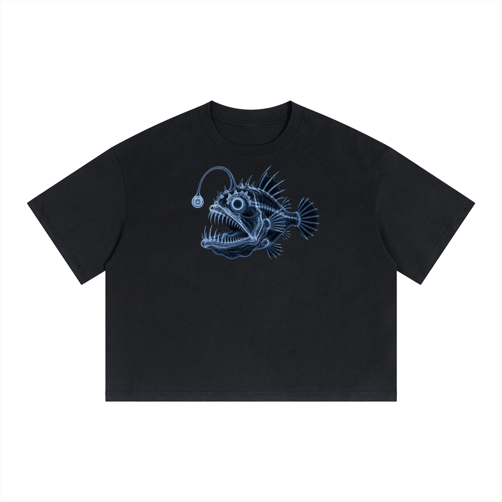 Unisex Boxy Drop Shoulder Crop T-Shirt