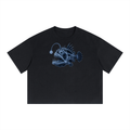 Unisex Boxy Drop Shoulder Crop T-Shirt